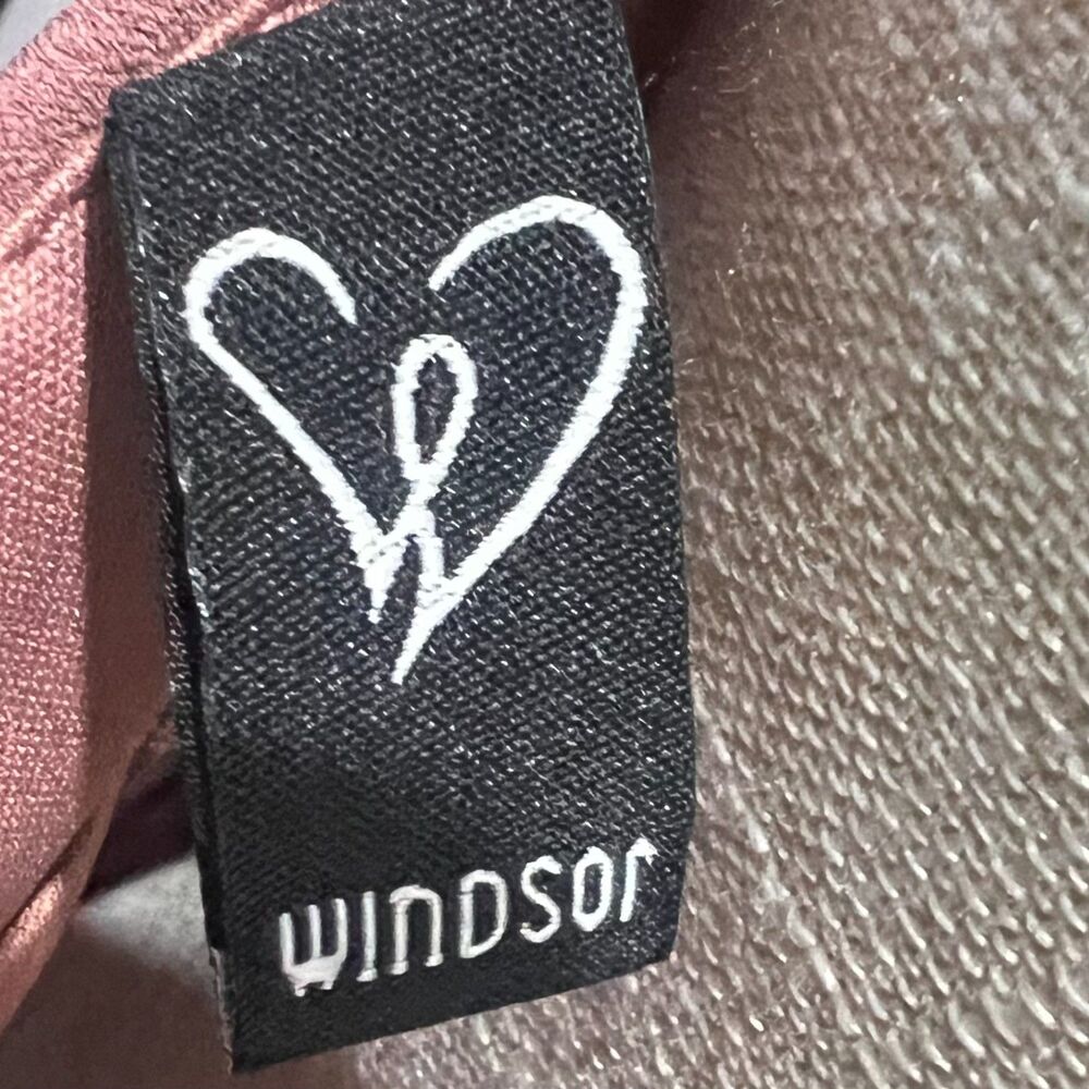 Windsor Formal Maxi Dress SM Pleated V Neck Sleeveless Cross Back Pockets Mauve - Picture 6 of 6
